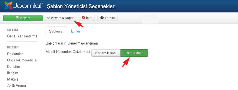 Joomla 3.0 Tema Modül Pozisyonlarını Görmek